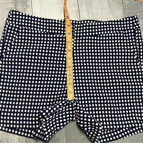 NWT Polka Dot Gingham Mid Rise 3.5” Short British Khaki Navy Blue White 6 - Picture 9 of 10